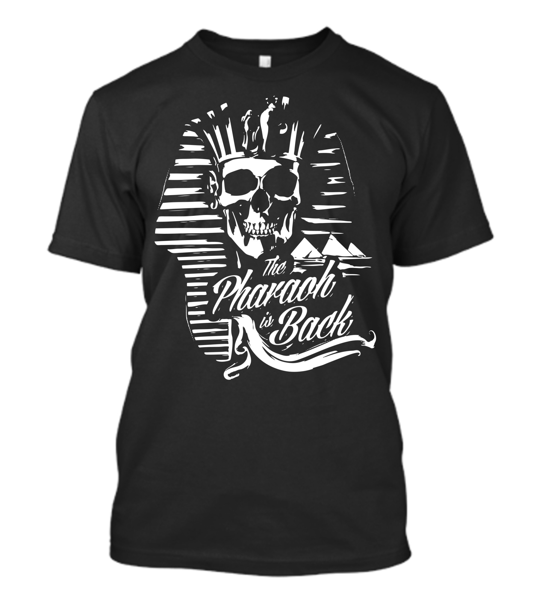 The Pharaoh Is Back Skull With Sphinx And Pyramids T-Shirt