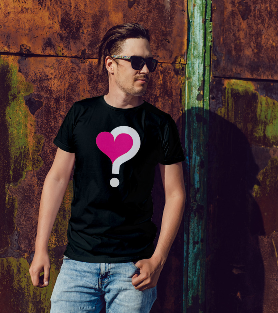 Who Could Captivate My Heart Question Mark Heart T-Shirt