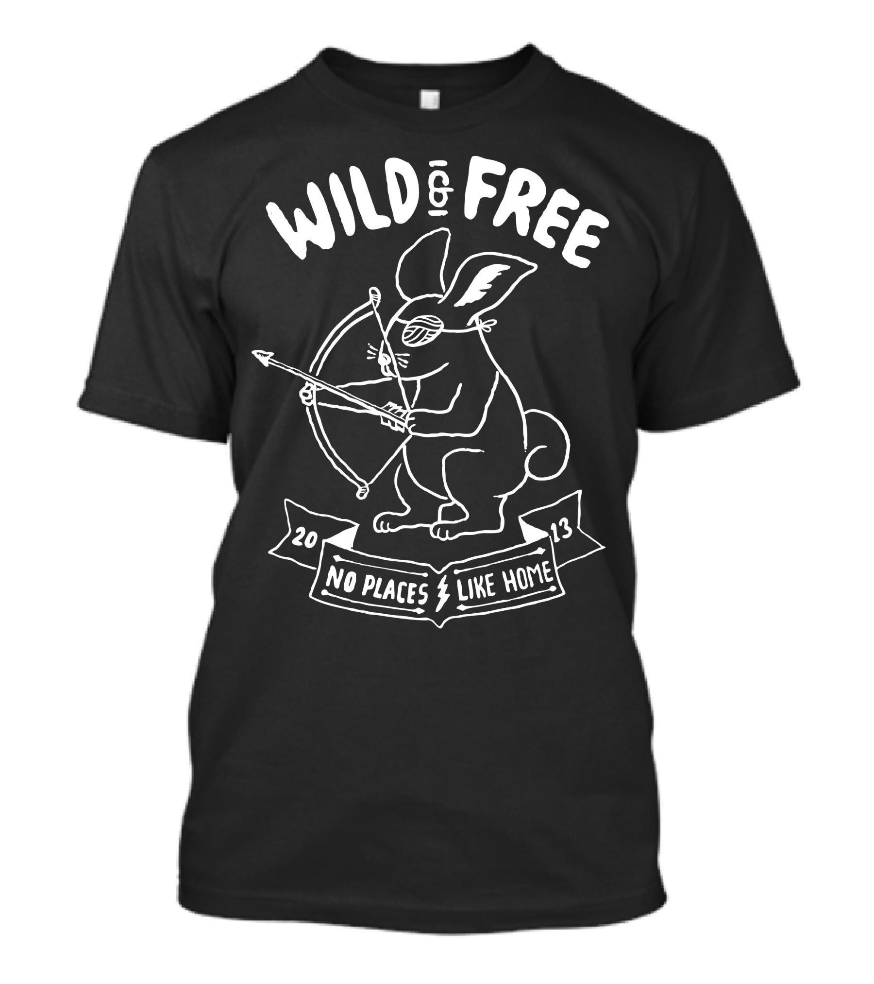 Wild And Free Rabbit Archer No Places Like Home 2013 T-Shirt