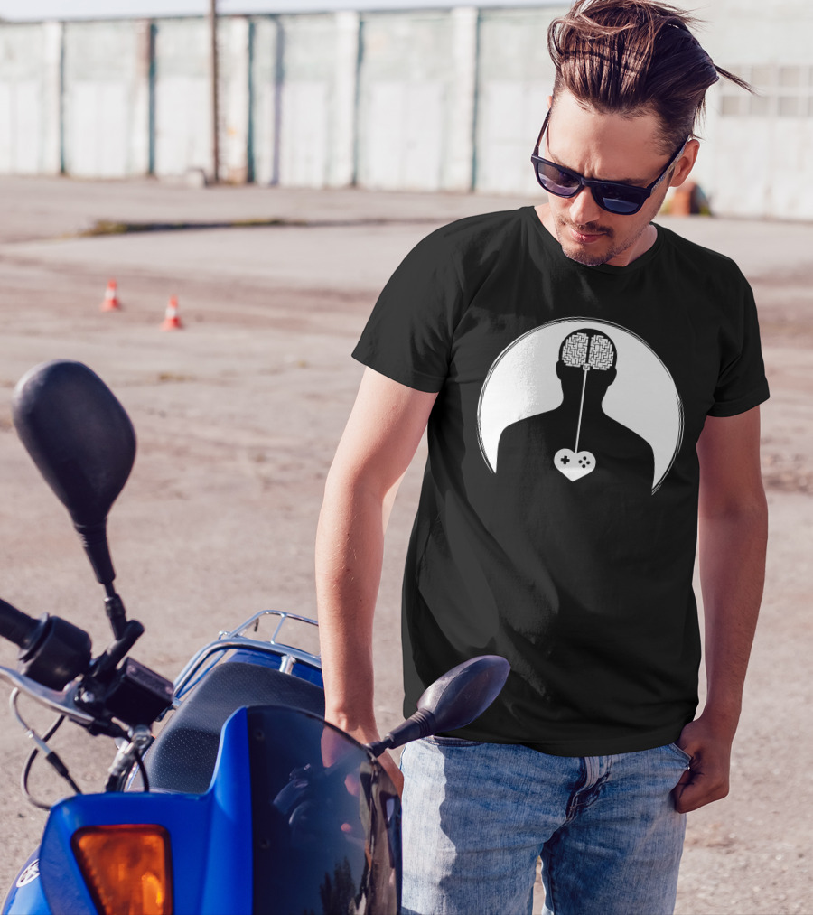 You Play With My Heart Video Game Controller Brain Connection T-Shirt
