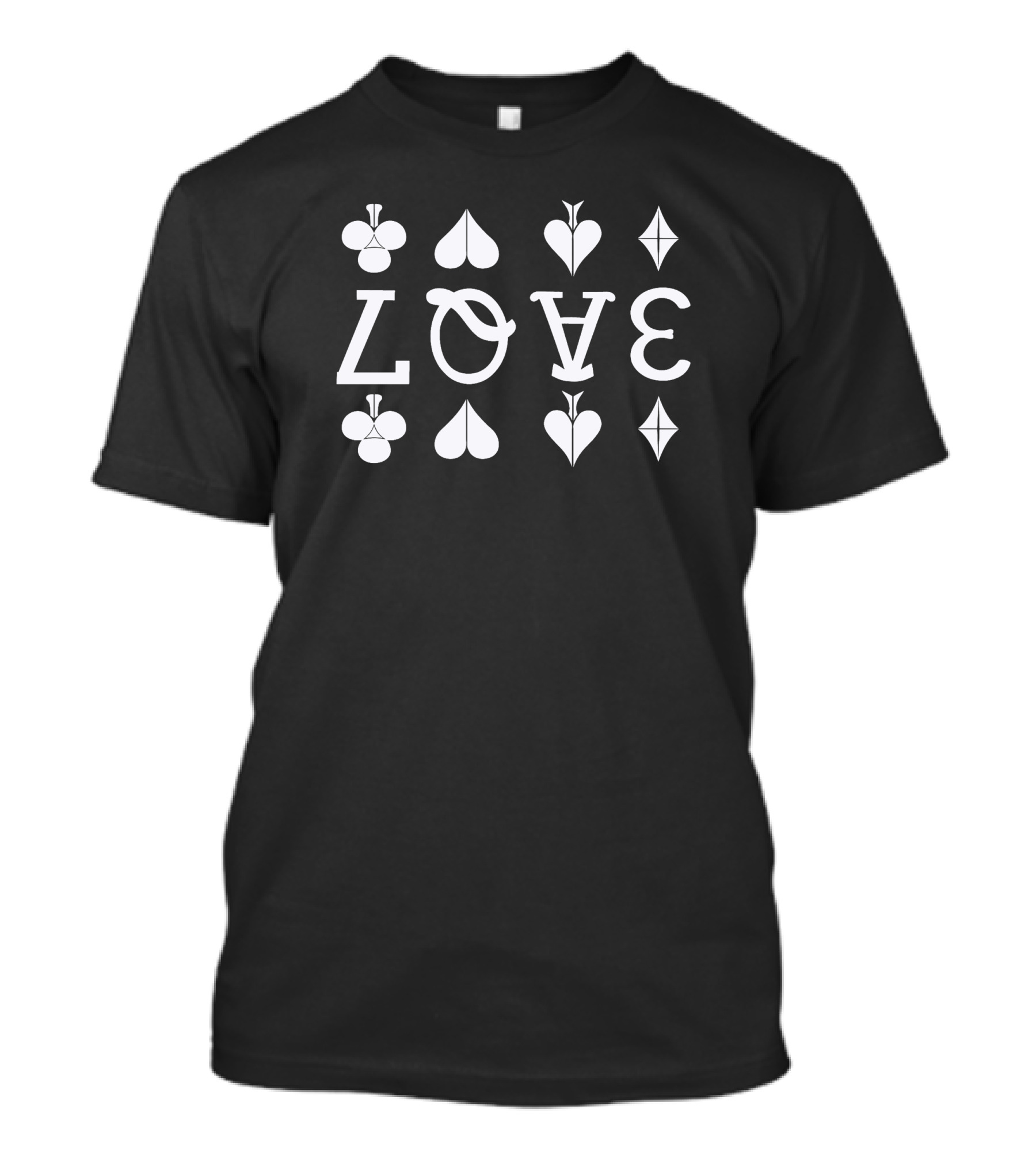 Zamforia Love Upside Down With Playing Card Symbols T-Shirt