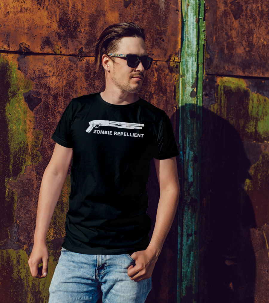 Zombie Repellent Shotgun T-Shirt