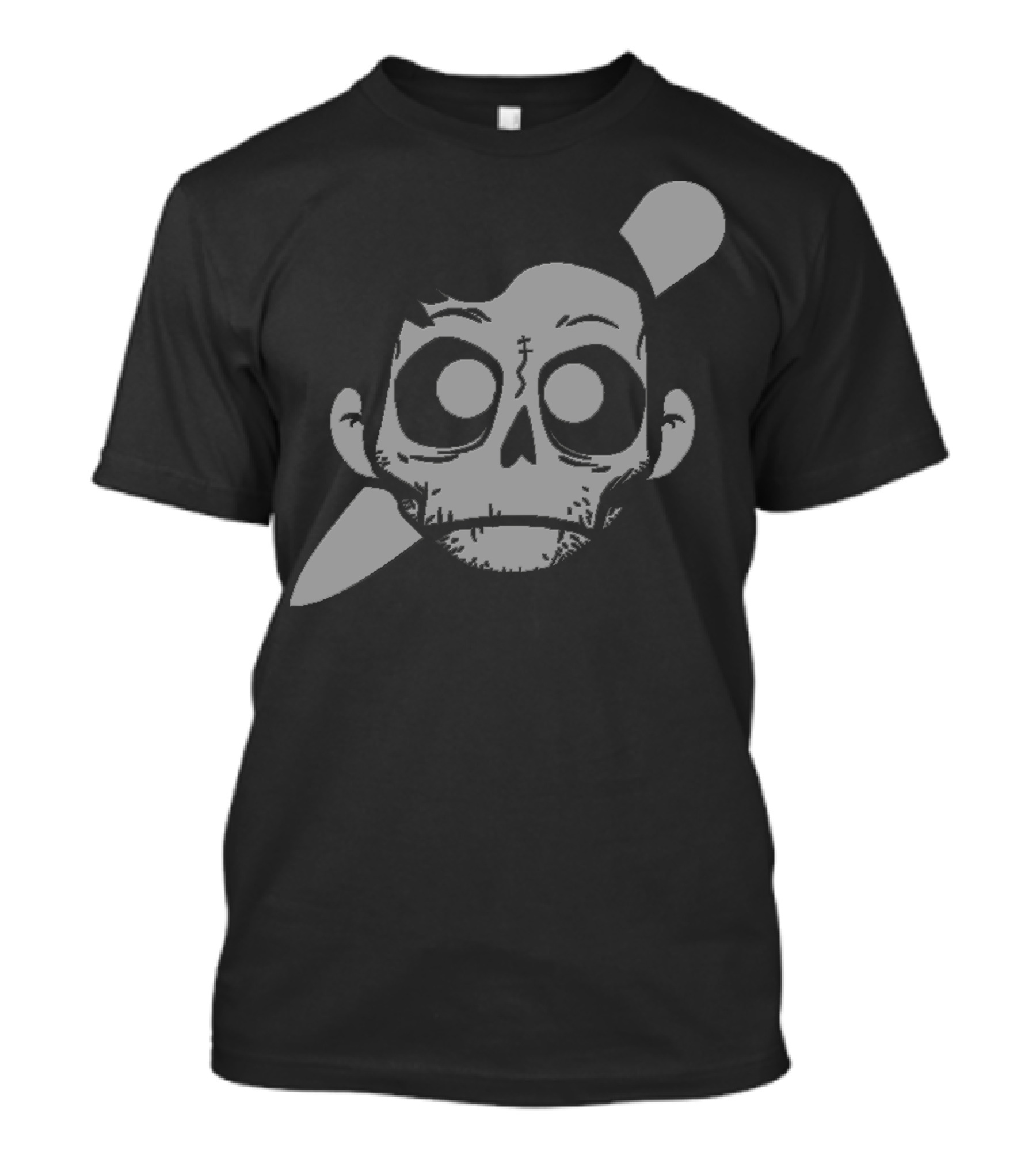 Zomboy Knife Skull Face With Knife T-Shirt