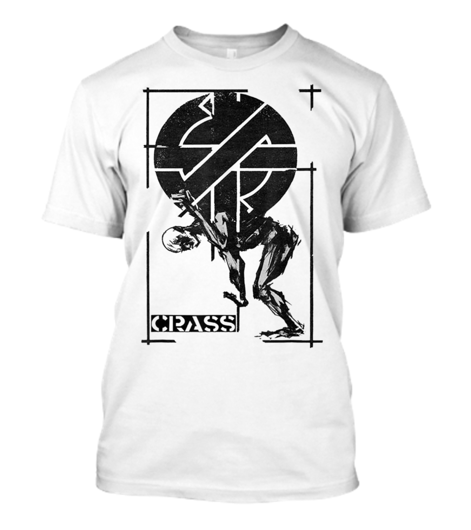 Crass Punk Anarchy Symbol British Street Punk Graffiti T-Shirt