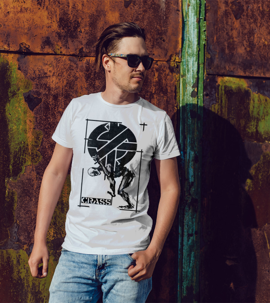 Crass Punk Anarchy Symbol British Street Punk Graffiti T-Shirt