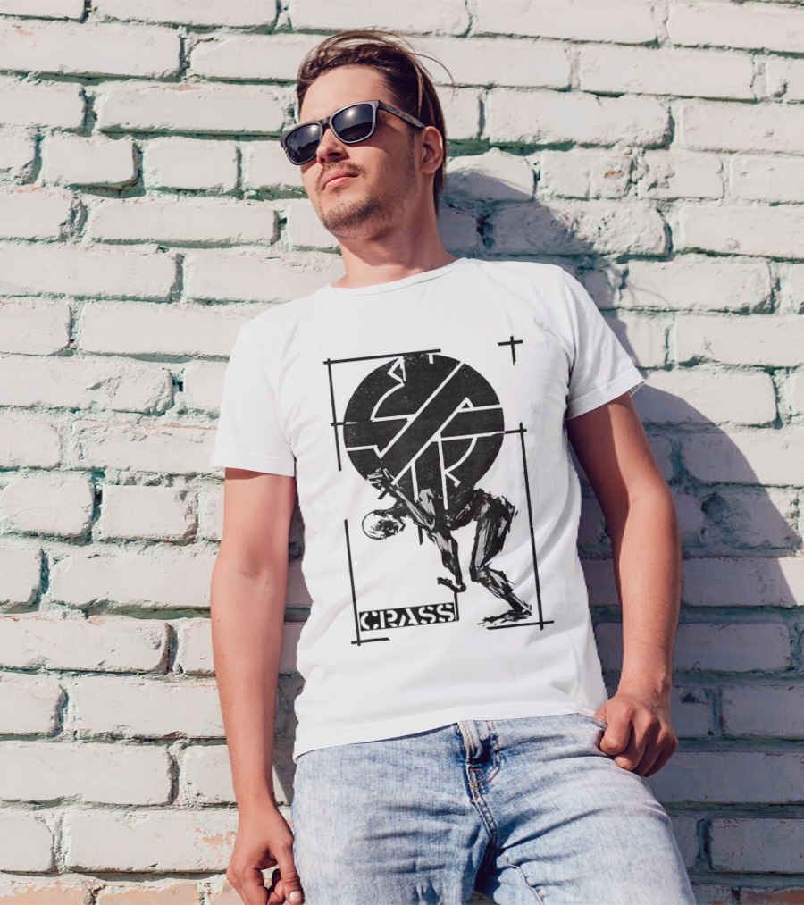 Crass Punk Anarchy Symbol British Street Punk Graffiti T-Shirt
