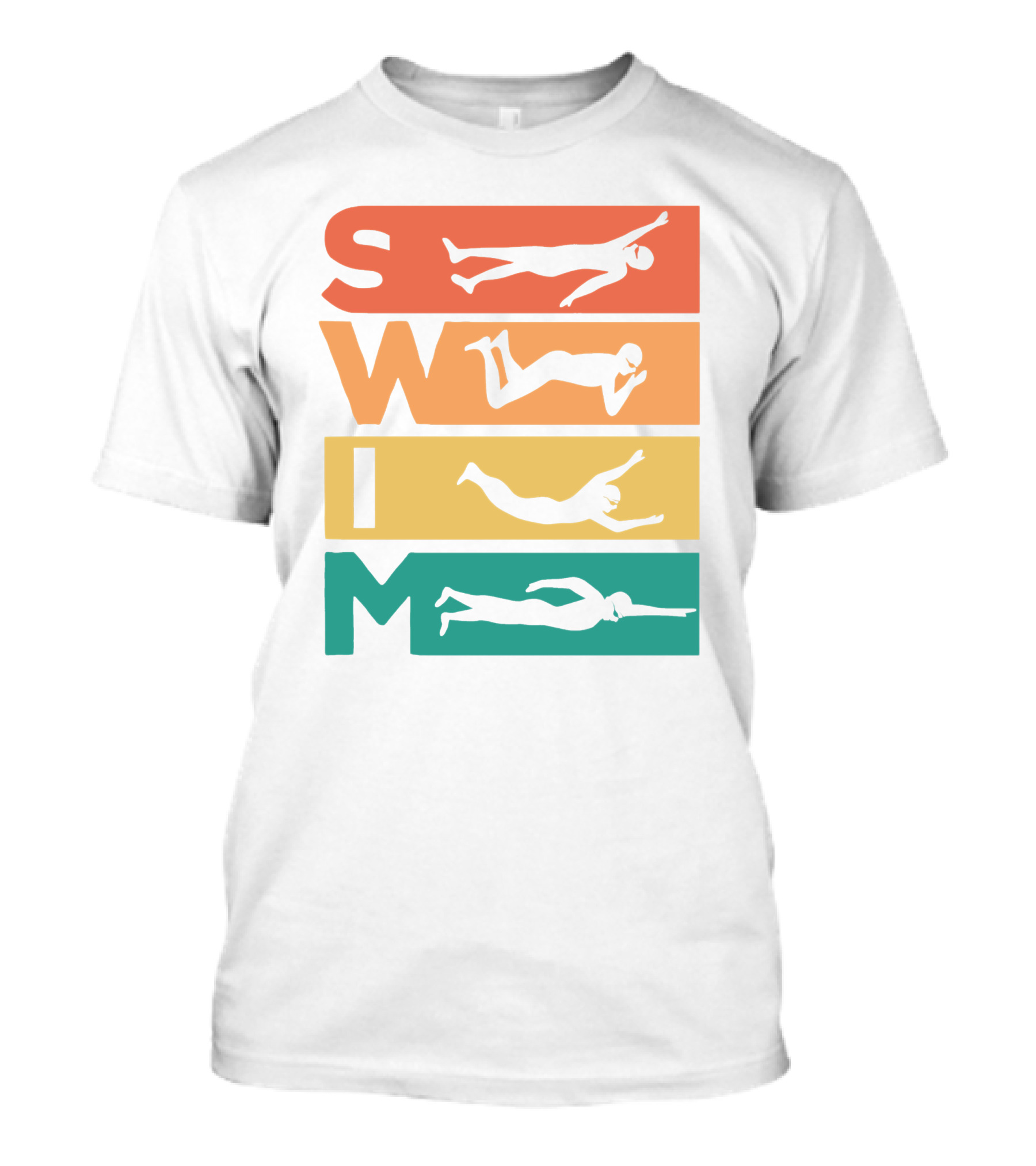 Retro Vintage Swim Dive Stroke For Swimmers T-Shirt