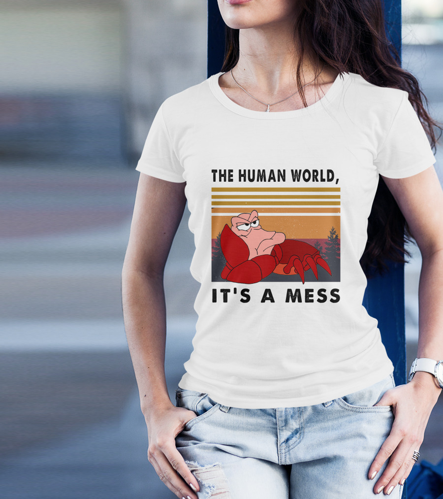 The Human World It's A Mess Crab Sunset T-Shirt