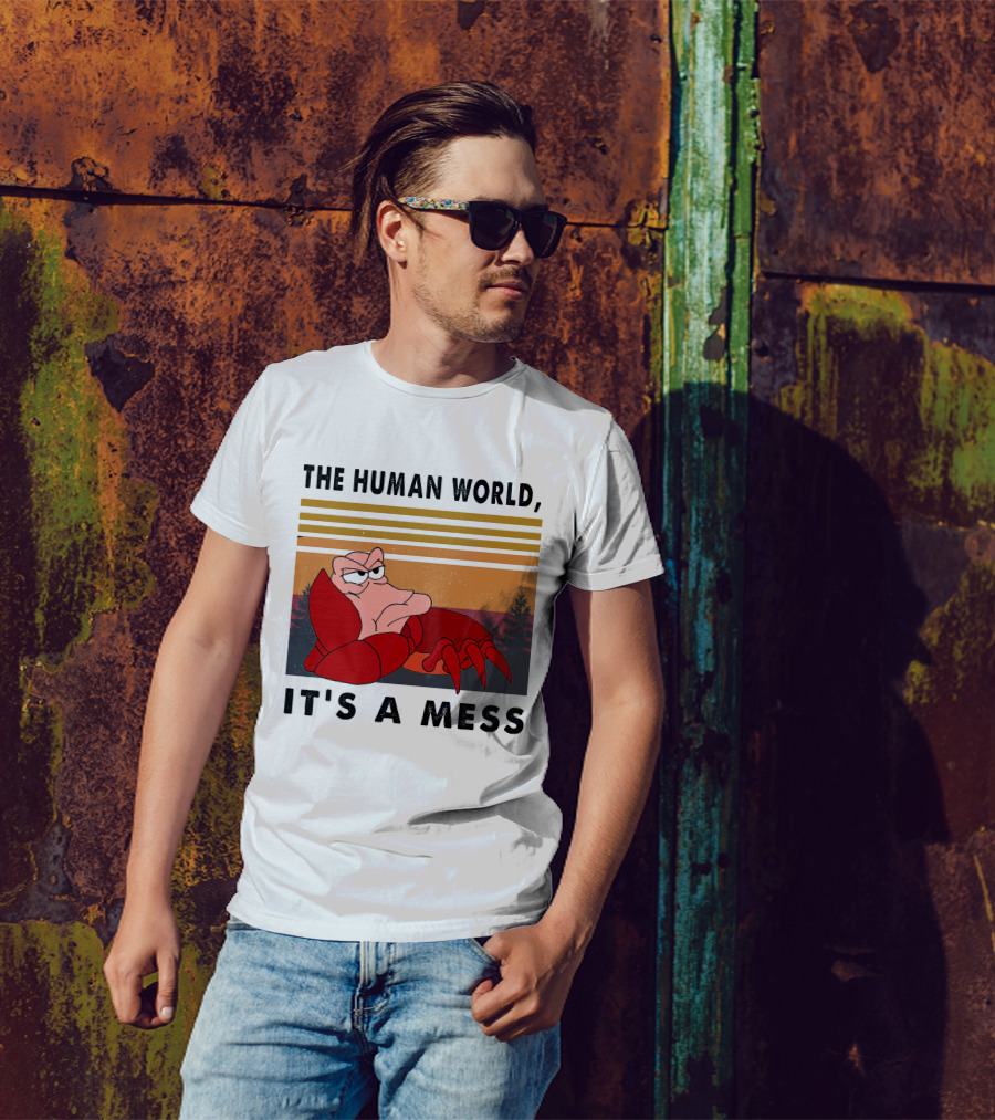The Human World It's A Mess Crab Sunset T-Shirt