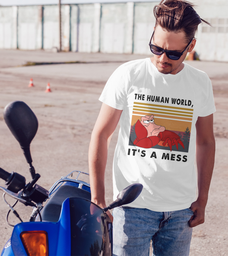 The Human World It's A Mess Crab Sunset T-Shirt