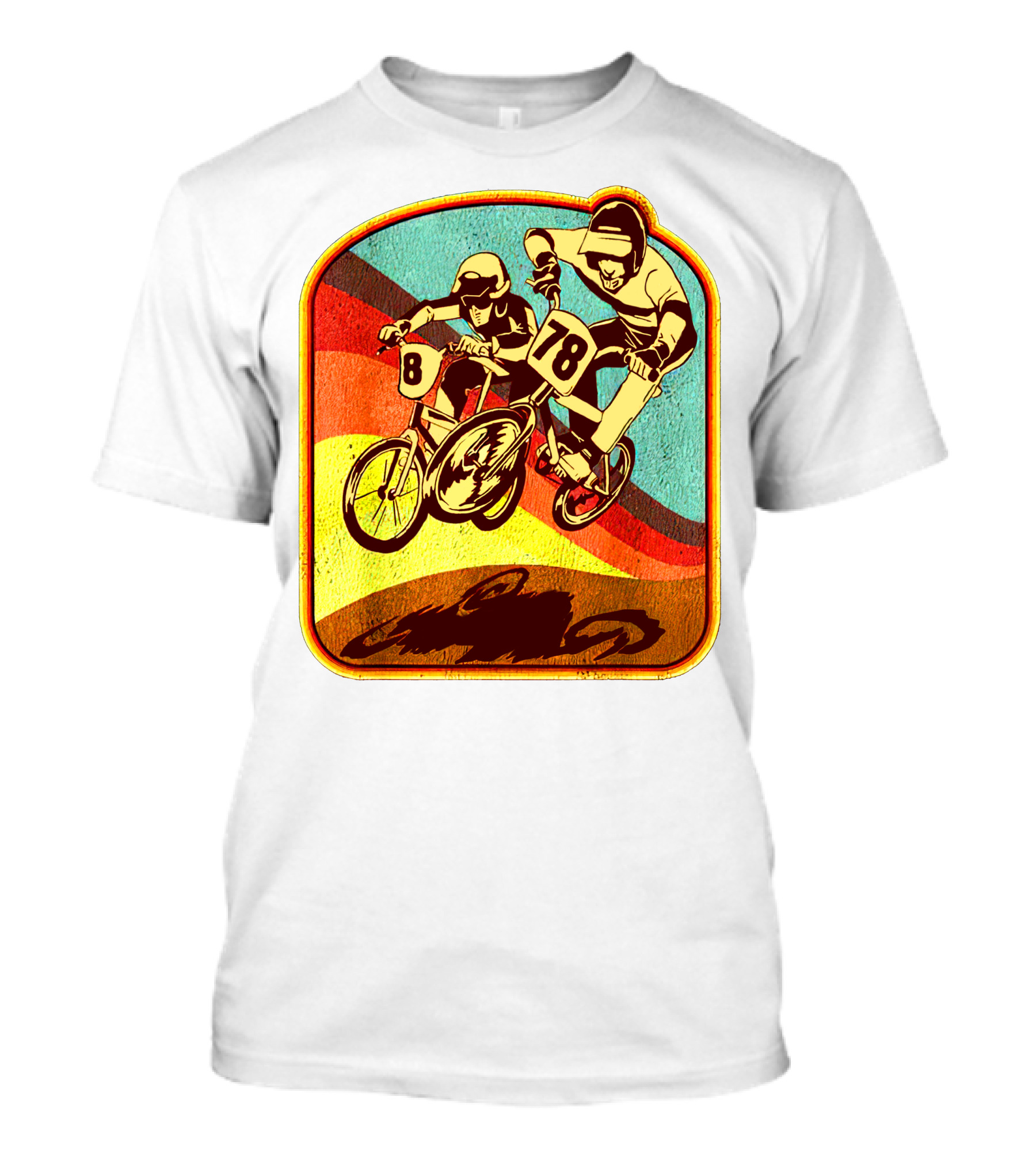 Vintage 80s BMX Rad Racing Motocross 78 8 T-Shirt