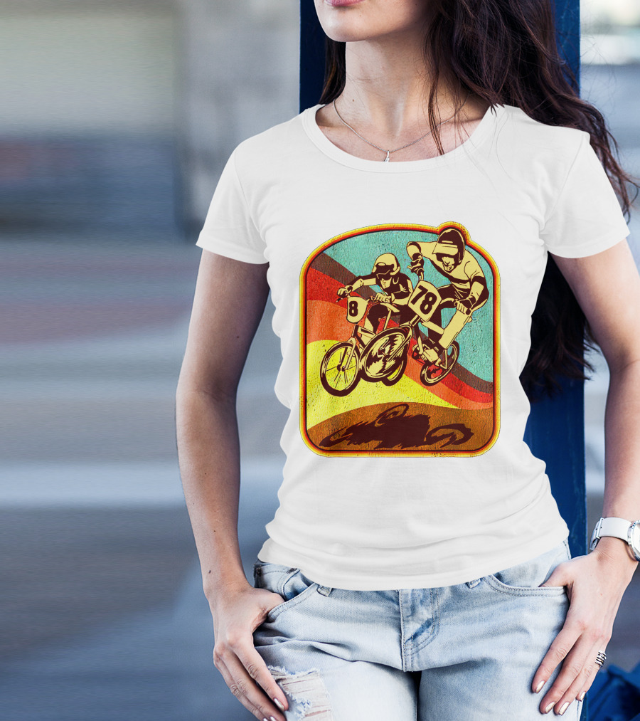 Vintage 80s BMX Rad Racing Motocross 78 8 T-Shirt