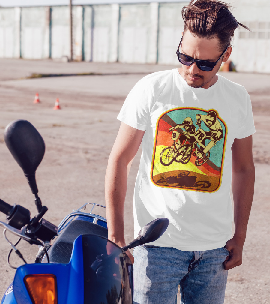 Vintage 80s BMX Rad Racing Motocross 78 8 T-Shirt