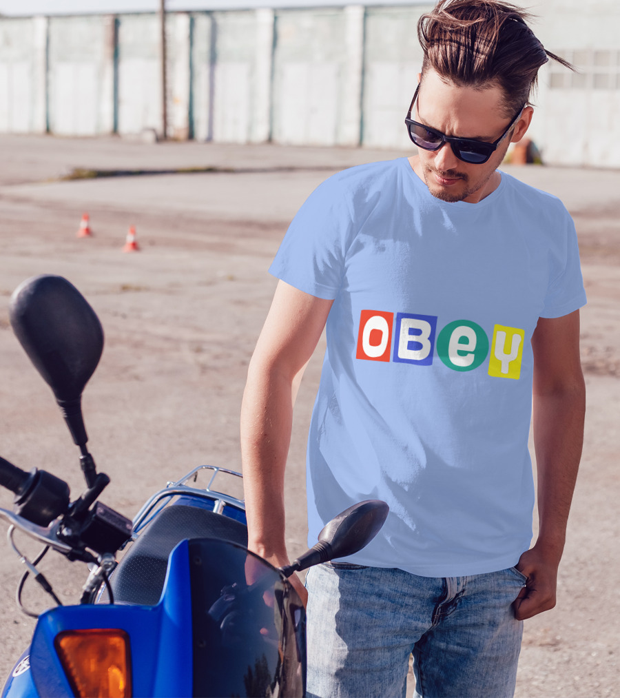 Obey Big Shot Colorful Typography T-Shirt