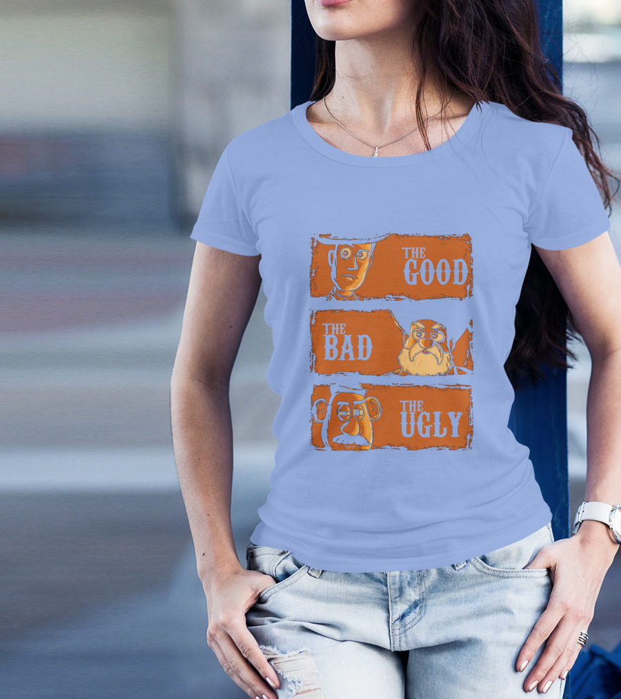 The Good Bad And Ugly Potato Toy Parody Icons T-Shirt