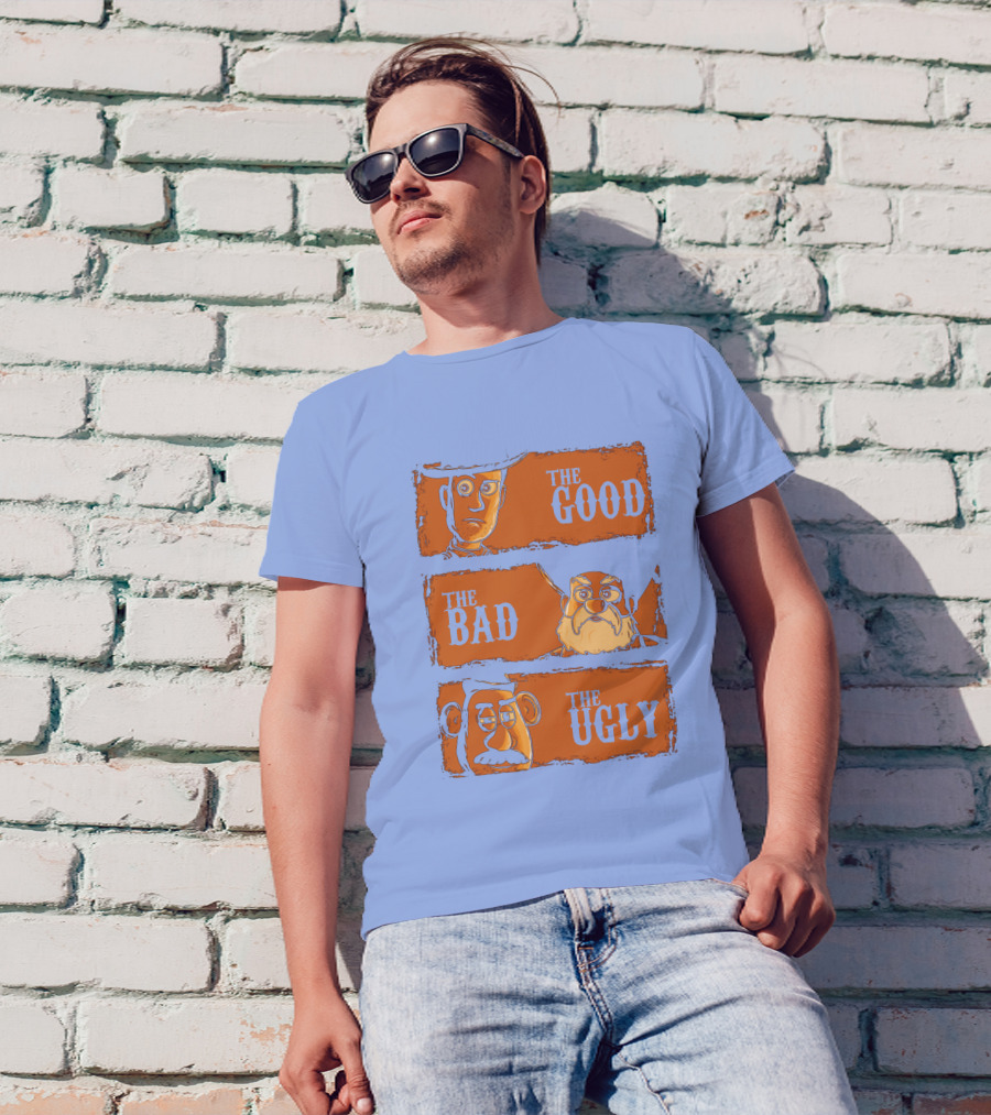 The Good Bad And Ugly Potato Toy Parody Icons T-Shirt