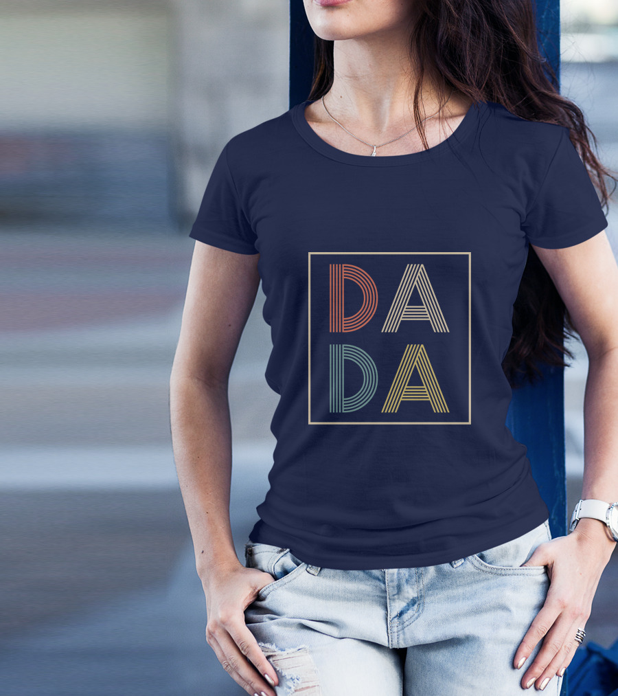 Dada Retro Colorful Typography T-Shirt