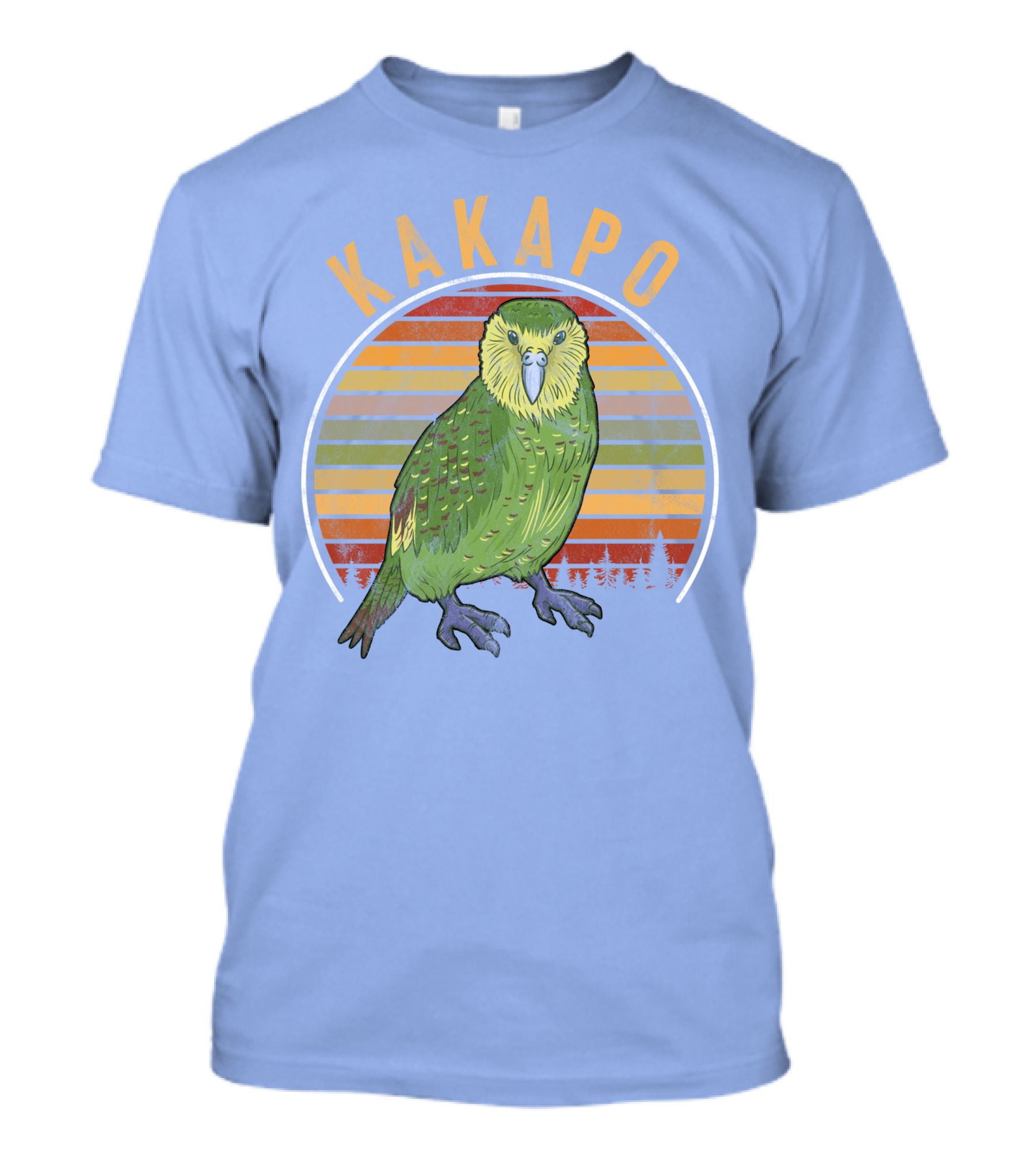 Vintage Kakapo Parrot Retro Stripes T-Shirt