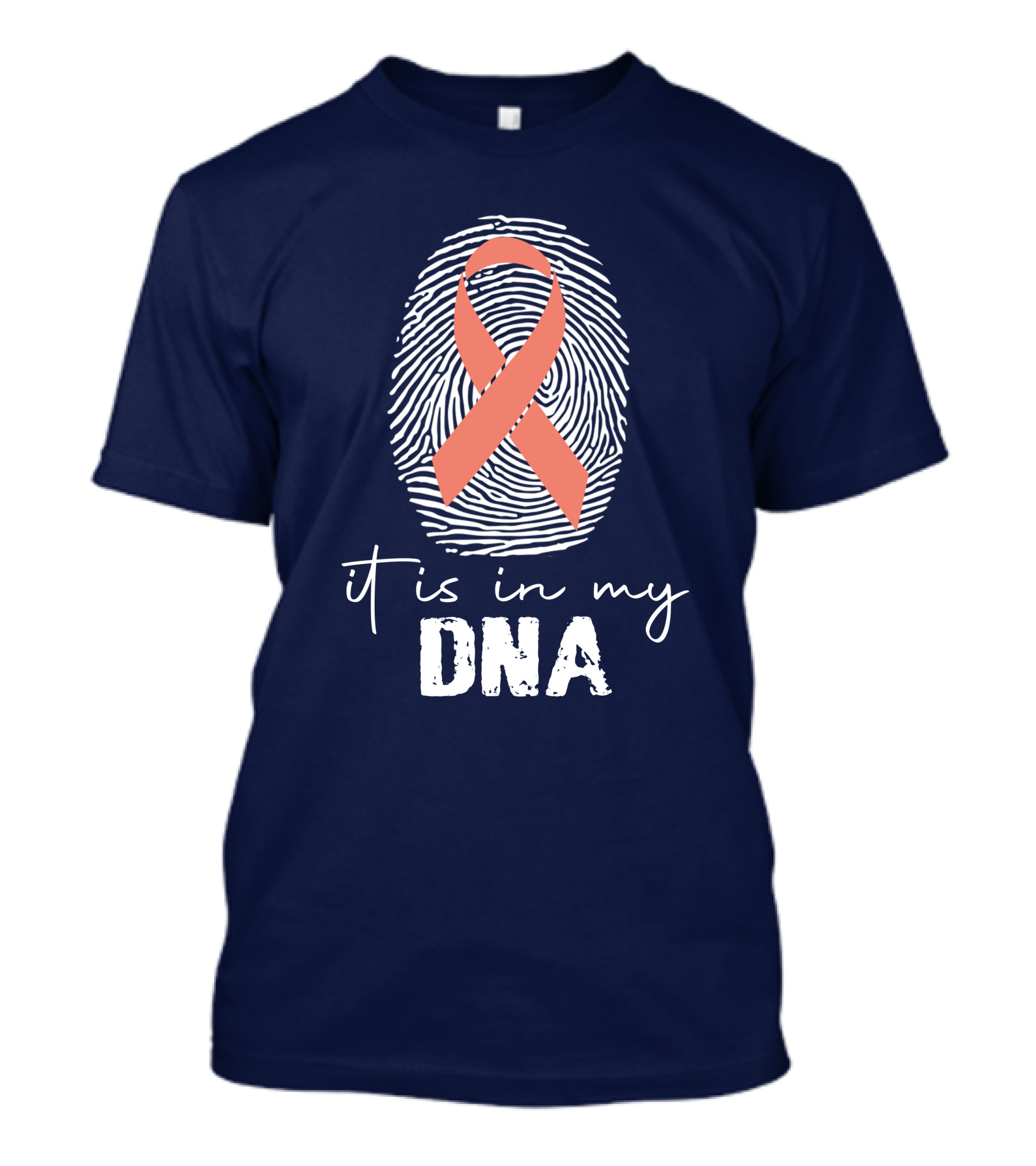 It Is In My DNA Orange Ribbon Endometrial Cancer Awareness T-Shirt