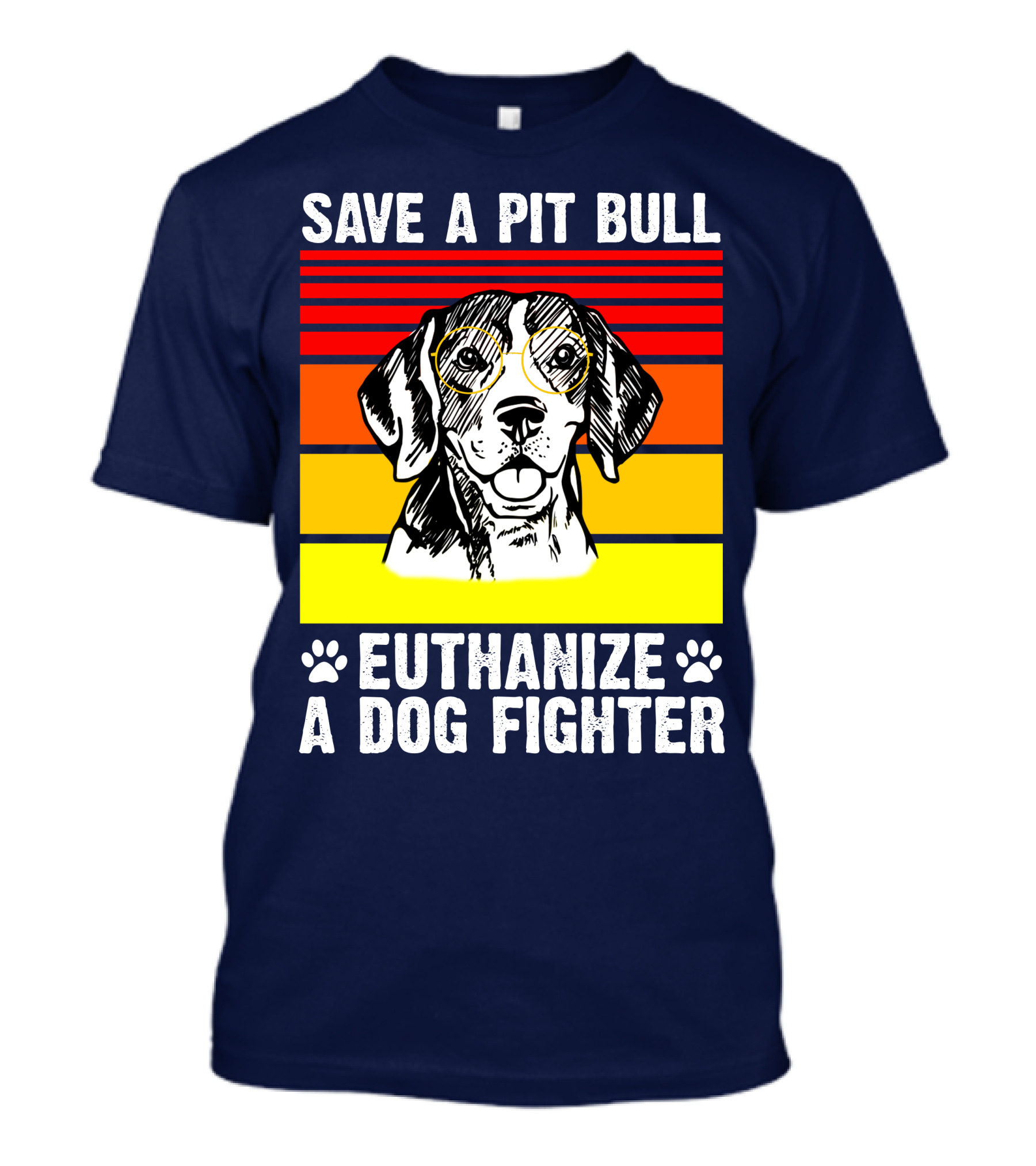 Save A Pit Bull Euthanize A Dog Fighter Beagle T-Shirt