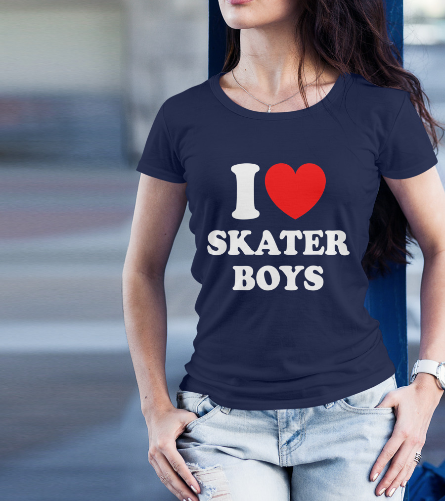 I Love Skater Boys For Skateboard Girls Iconic T-Shirt