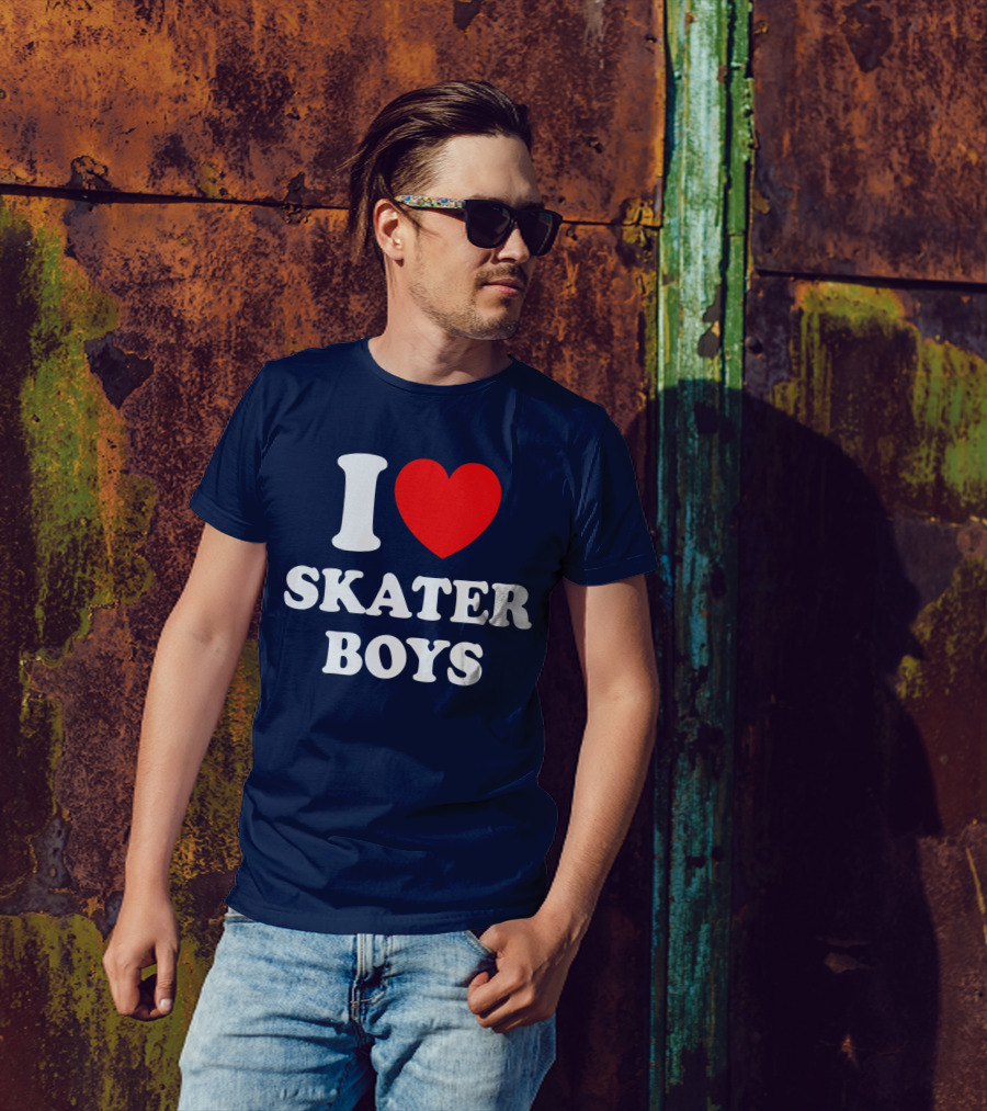 I Love Skater Boys For Skateboard Girls Iconic T-Shirt