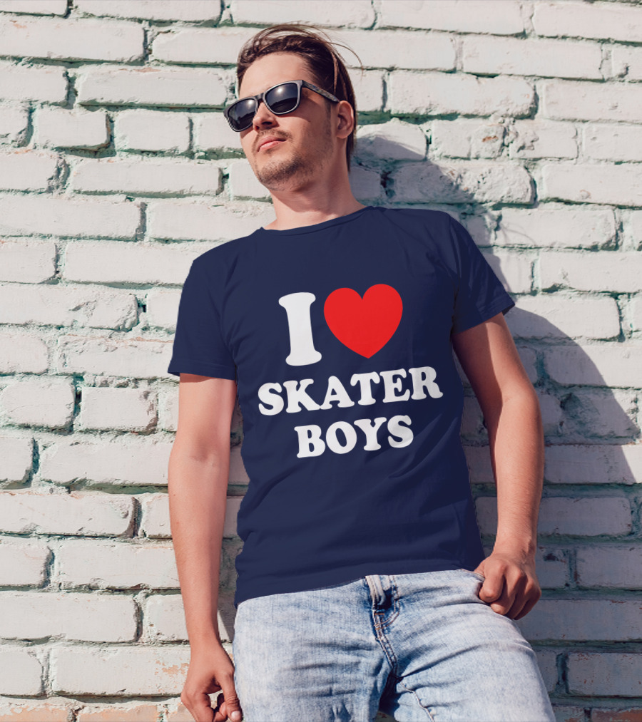I Love Skater Boys For Skateboard Girls Iconic T-Shirt