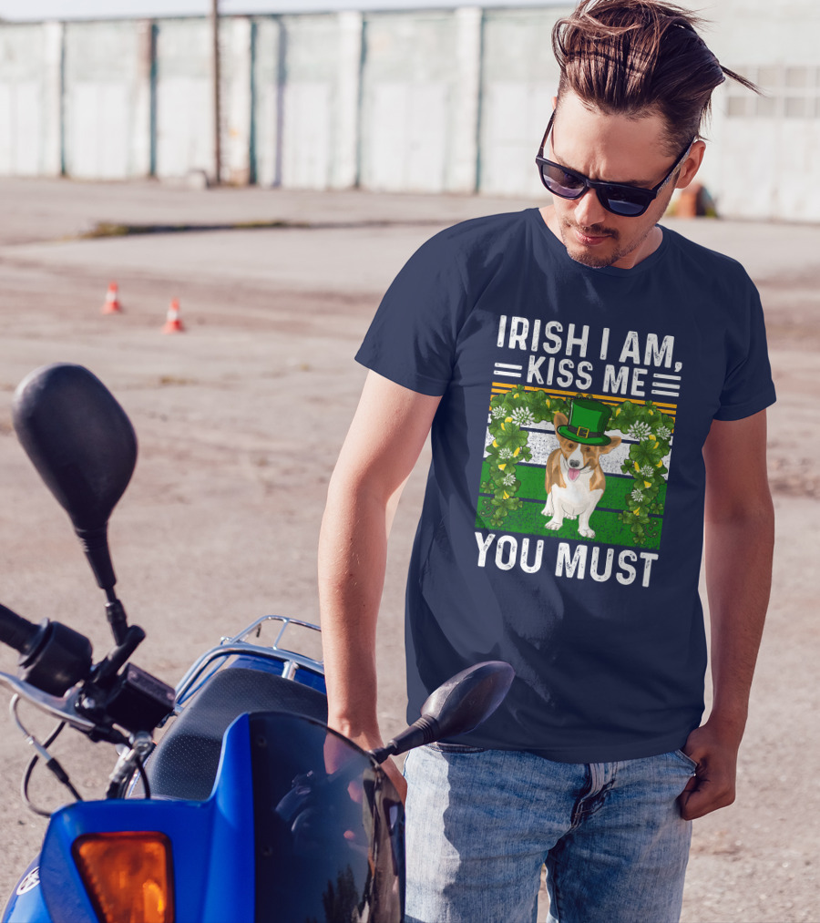 Irish I Am Kiss Me You Must Corgi St Patrick's Day T-Shirt