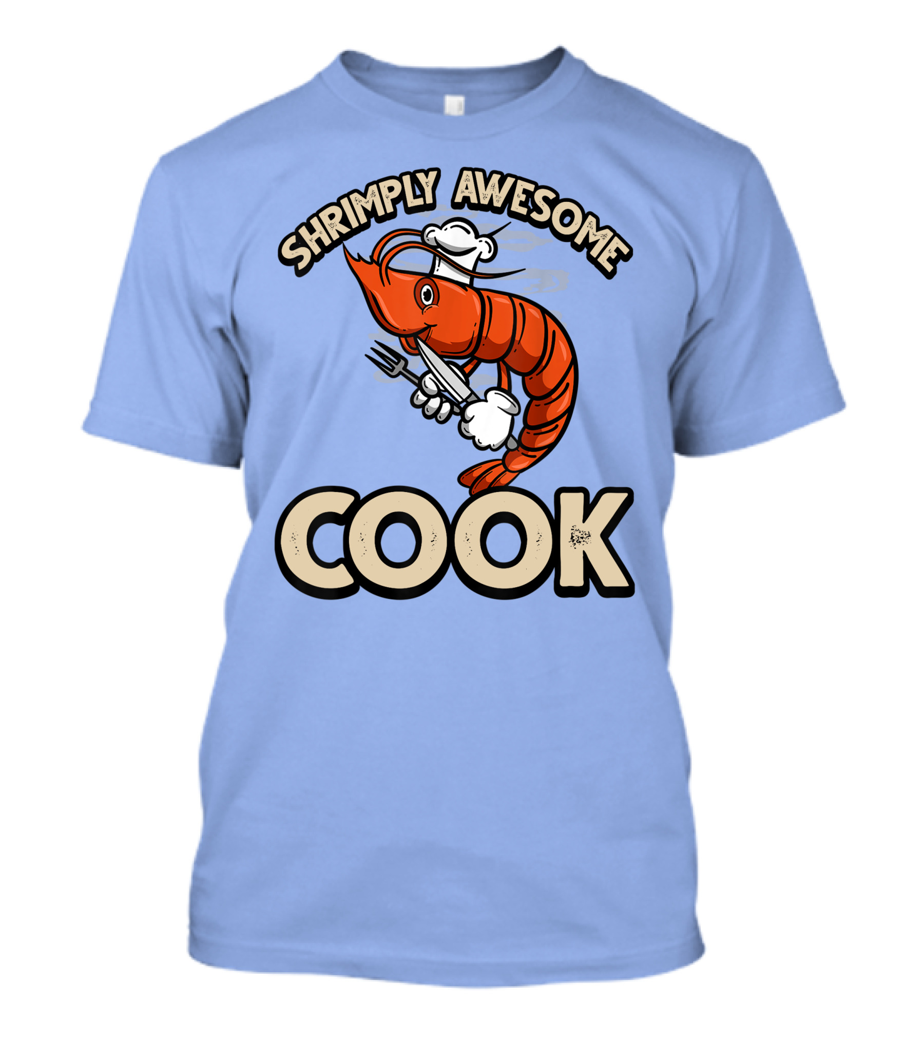 Shrimply Awesome Cook Funny Prawn Pun T-Shirt