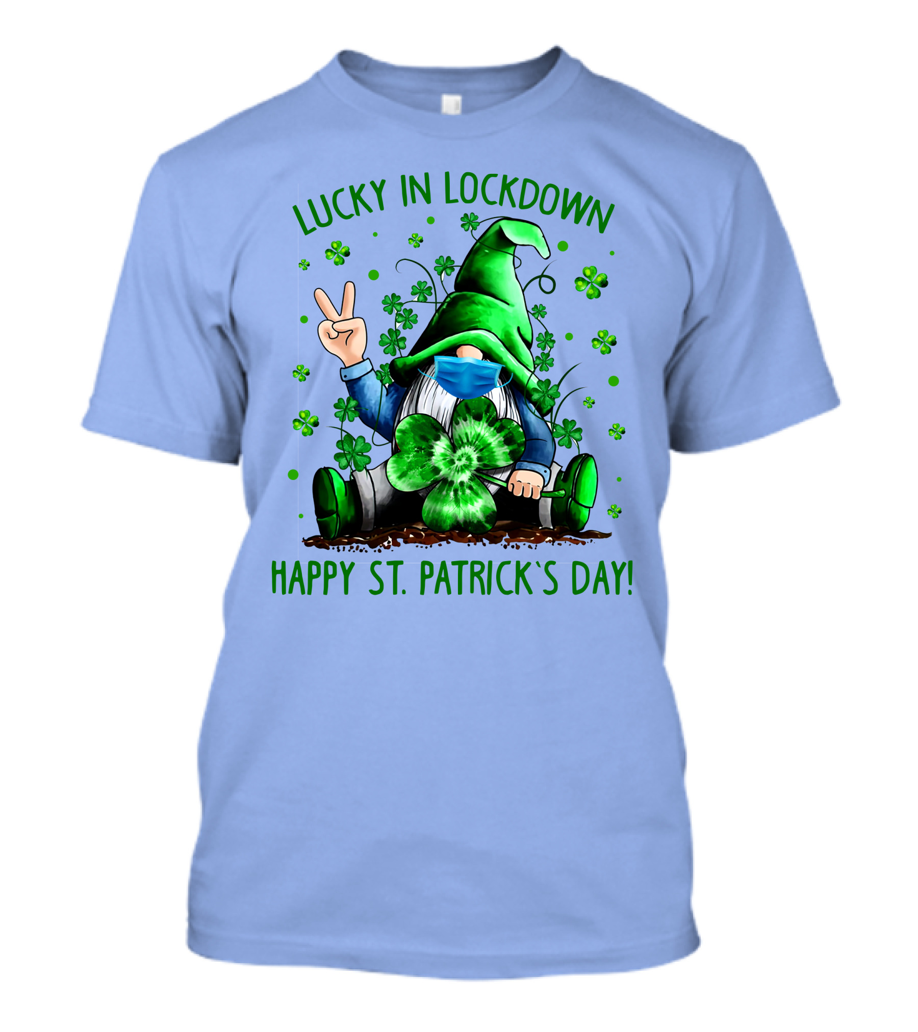 Lucky In Lockdown Gnomes Happy St. Patrick's Day T-Shirt