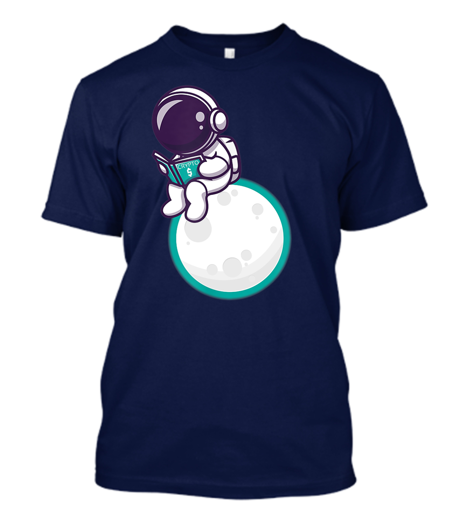 BLACK Safemoon Crypto Currency Astronaut Reading Crypto Novelty Coin Merch T-Shirt