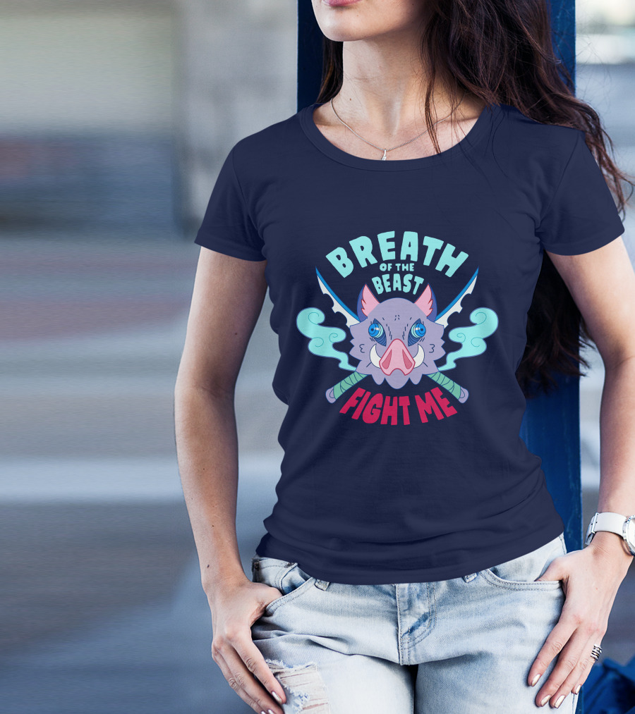 Breath Of The Beast Fight Me Demon Anime Character T-Shirt