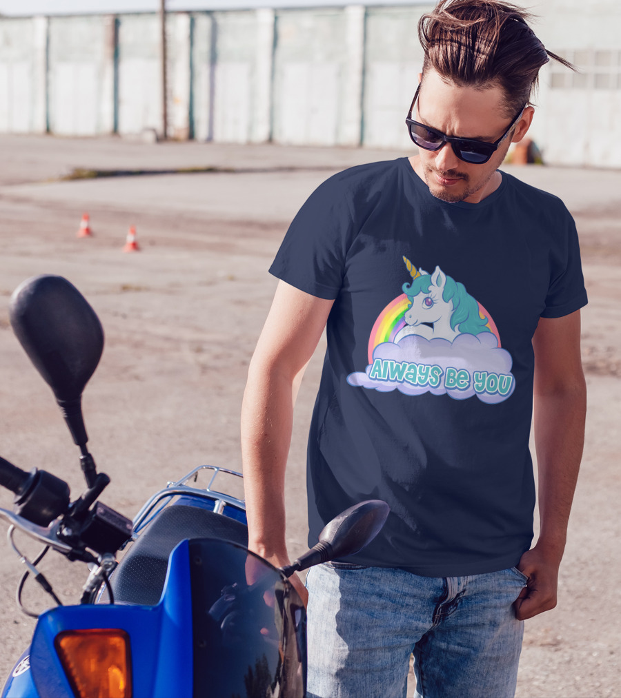 Always Be You Unicorn Rainbow Cloud T-Shirt