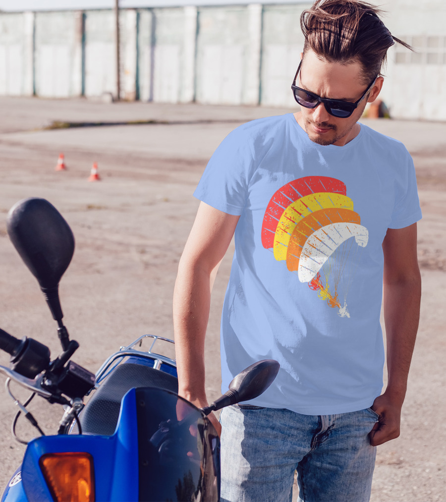 Vintage Powered Paragliding Paramotor Paraglider Retro Canopy T-Shirt