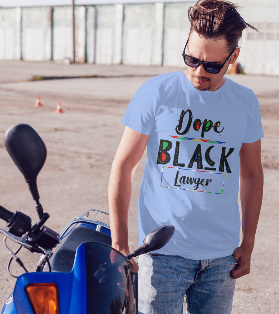 Dope Black Lawyer Multicolored Text T-Shirt