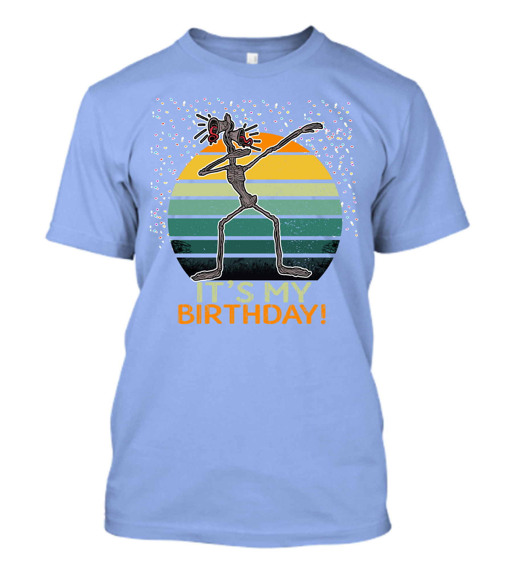 It's My Birthday Creepy Dabbing Siren Head T-Shirt