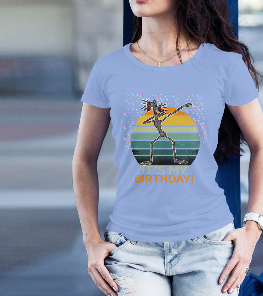 It's My Birthday Creepy Dabbing Siren Head T-Shirt