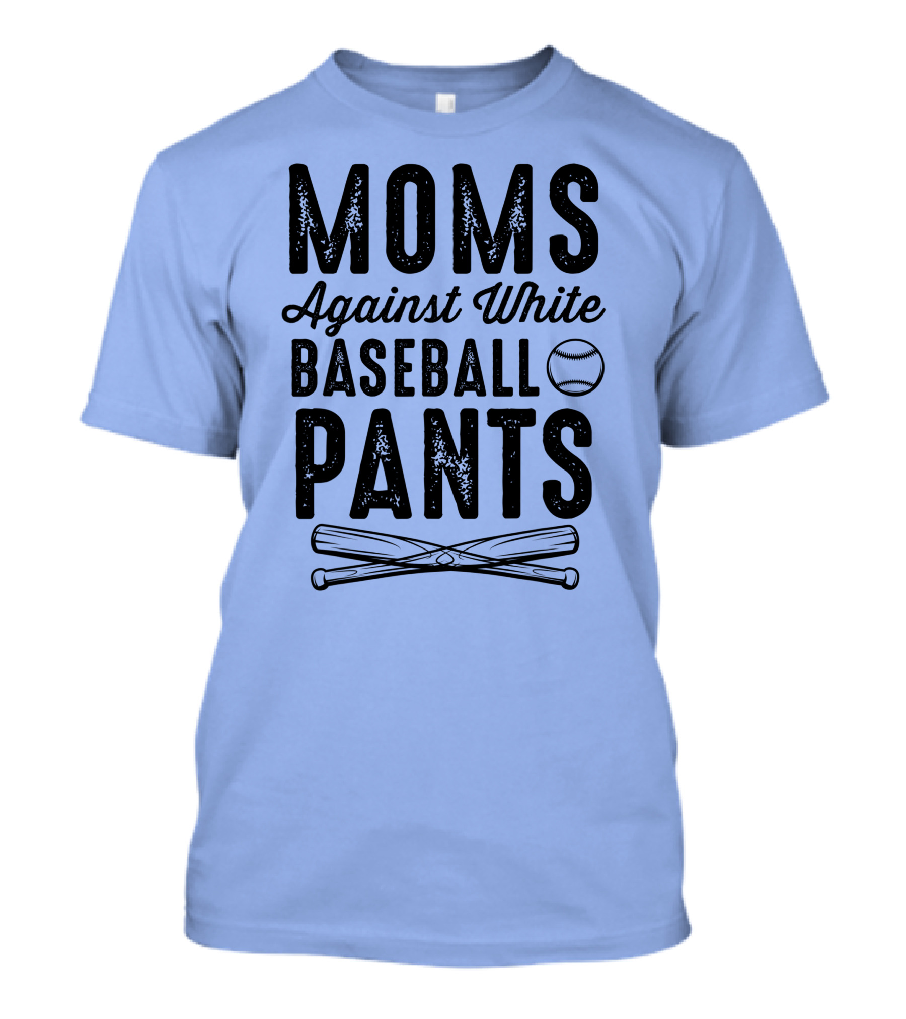 Moms Against White Baseball Pants Funny Baseball Moms T-Shirt