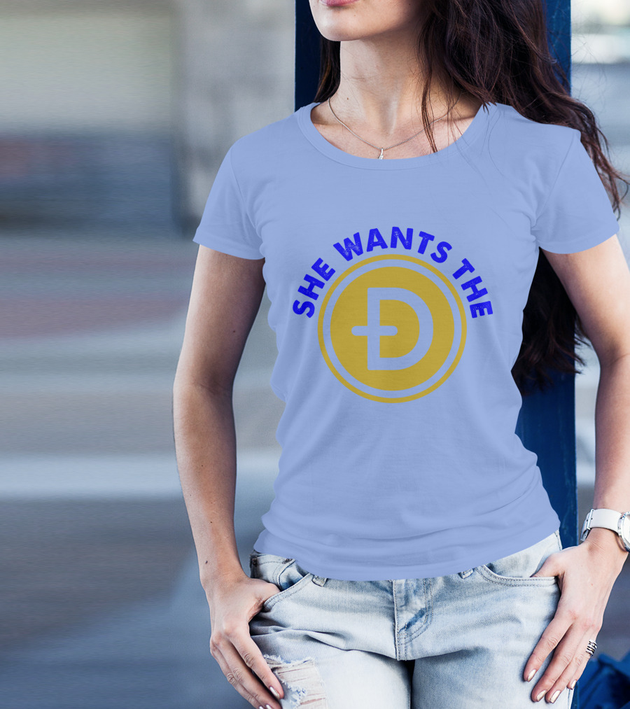 She Wants The Doge Coin To The Moon HODL Meme T-Shirt