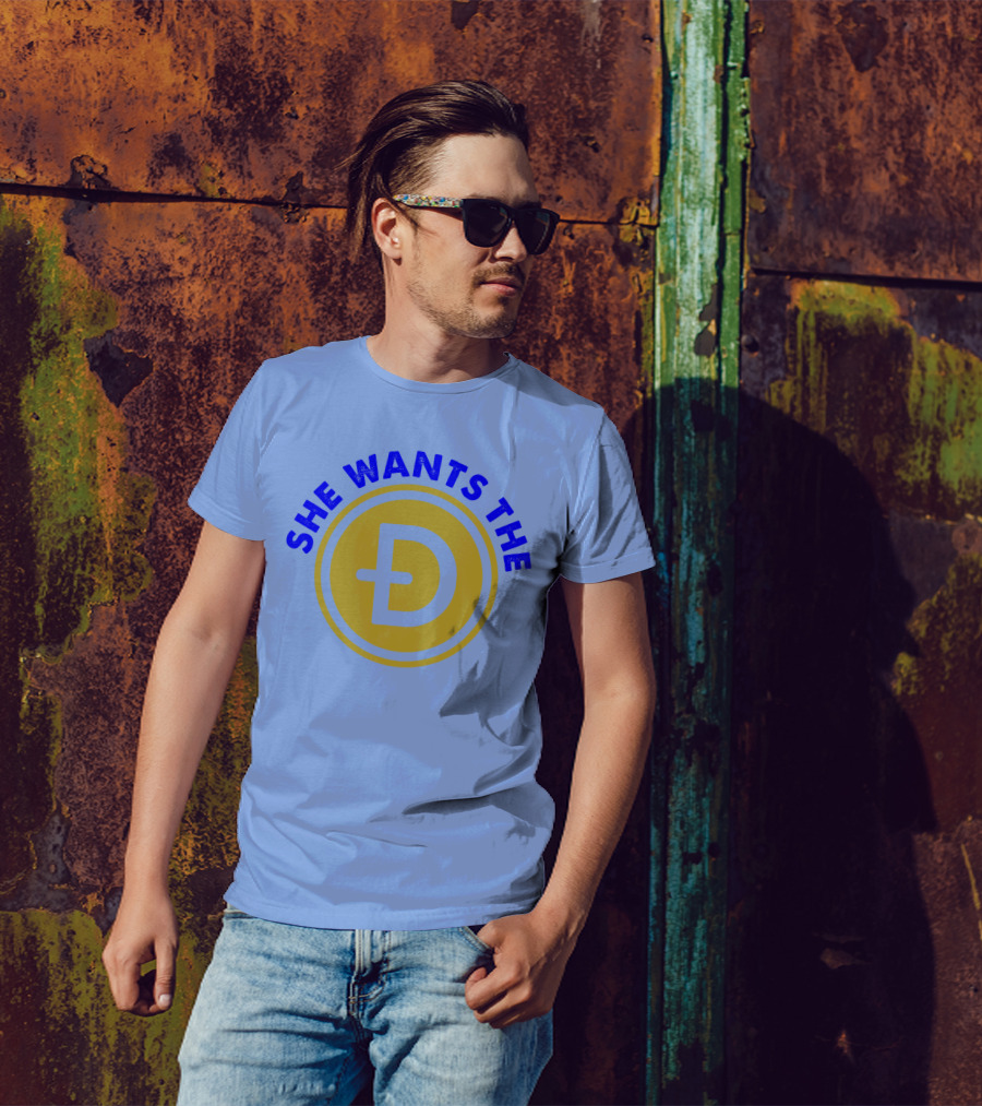 She Wants The Doge Coin To The Moon HODL Meme T-Shirt