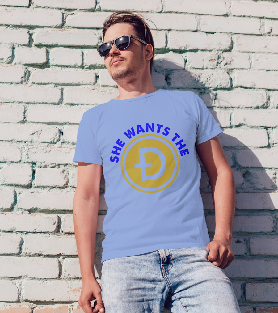 She Wants The Doge Coin To The Moon HODL Meme T-Shirt