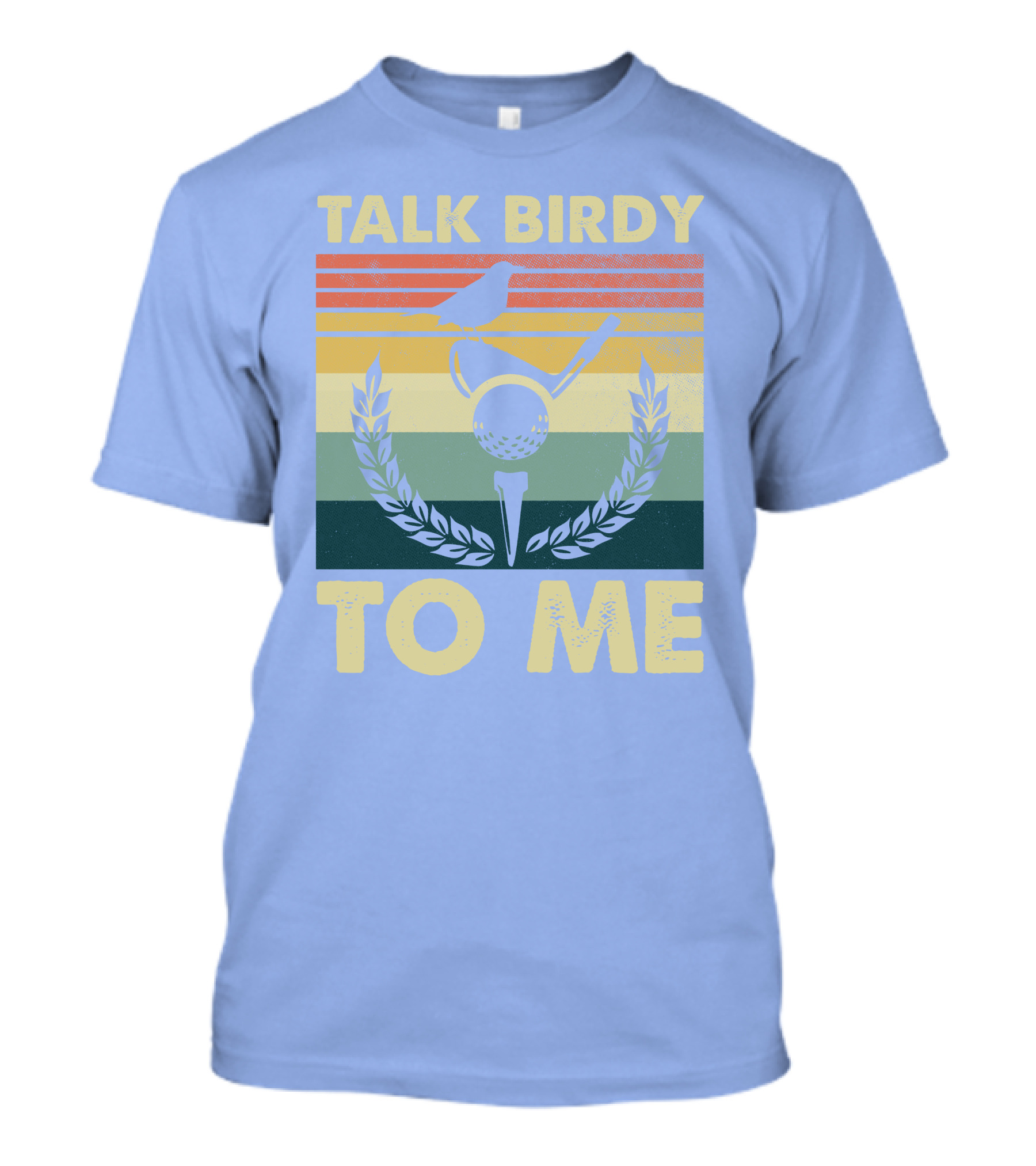 Talk Birdy To Me Vintage Golf Bird Laurel Wreath T-Shirt