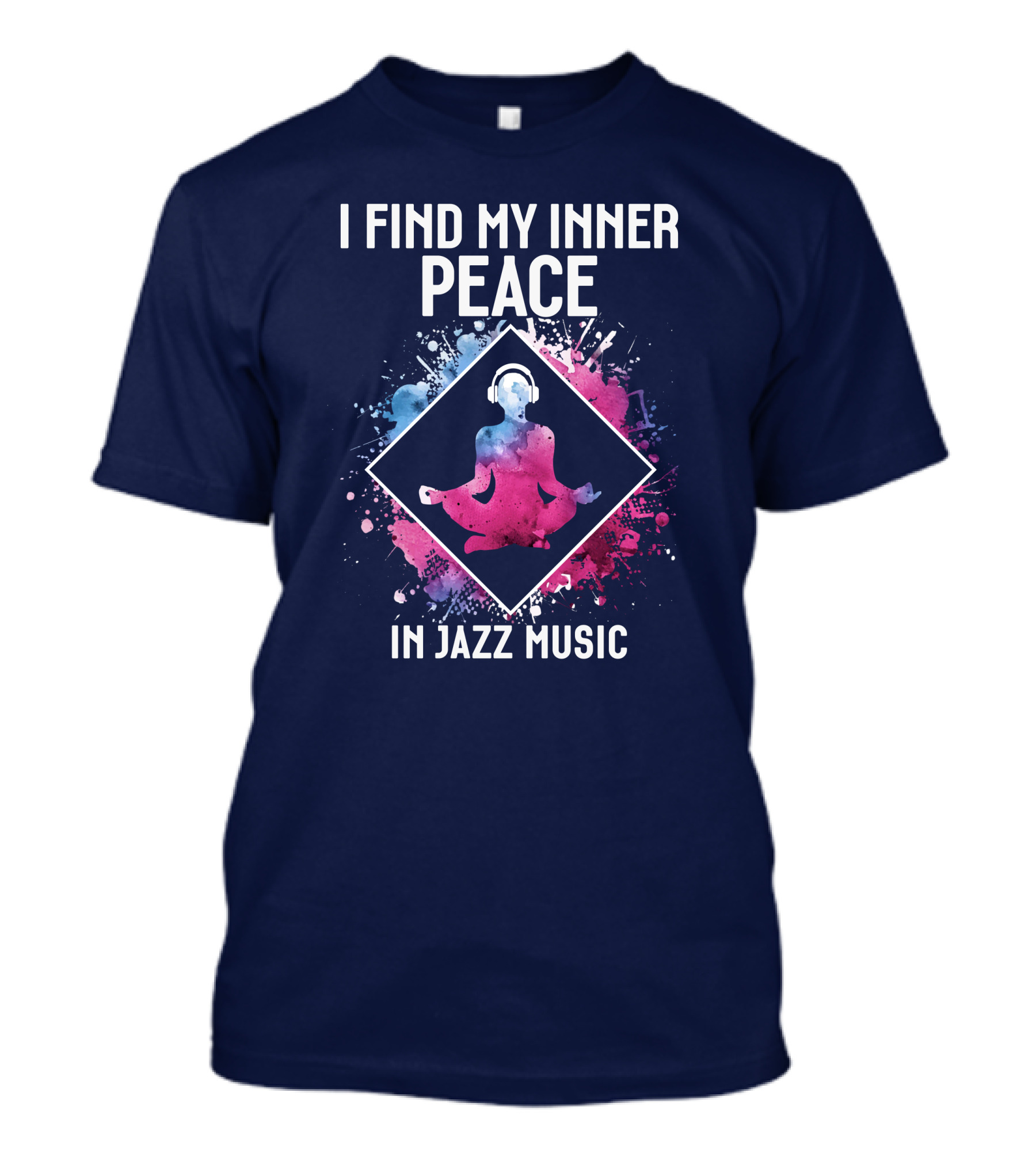 RD Music Lovers I Find My Inner Peace In Jazz Music With Meditative Headphones T-Shirt