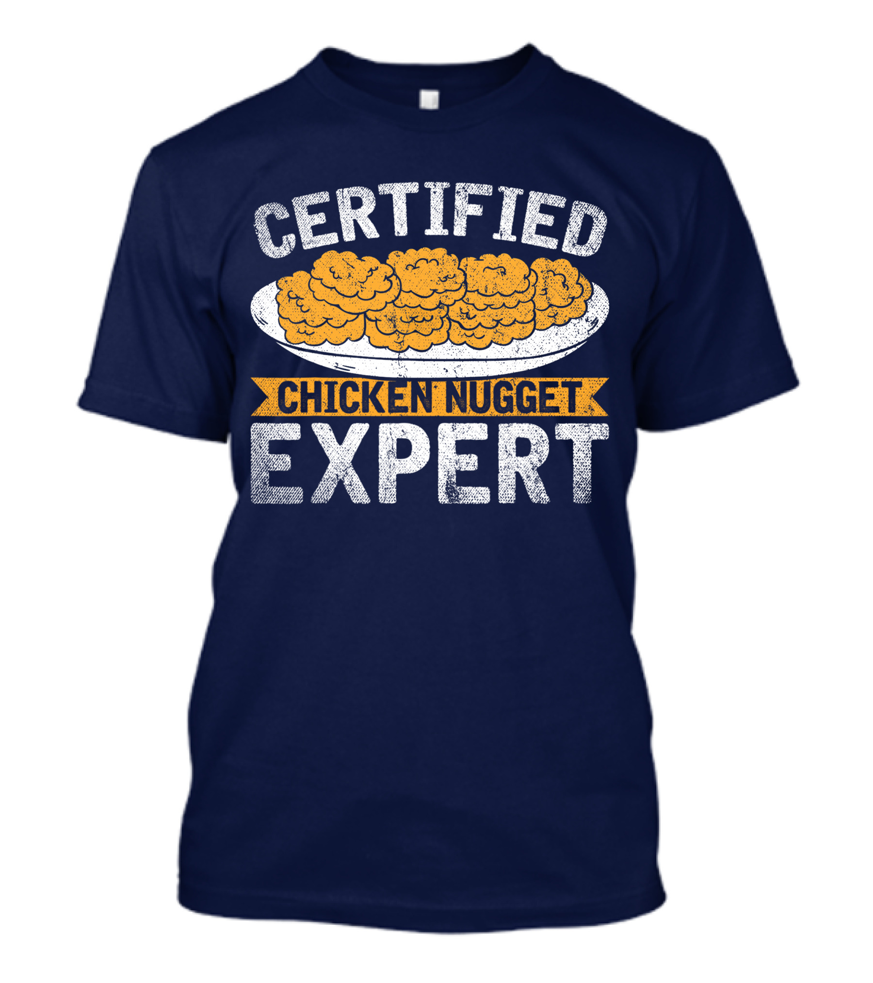 Certified Chicken Nugget Expert Funny Chicken Nugget Plate T-Shirt