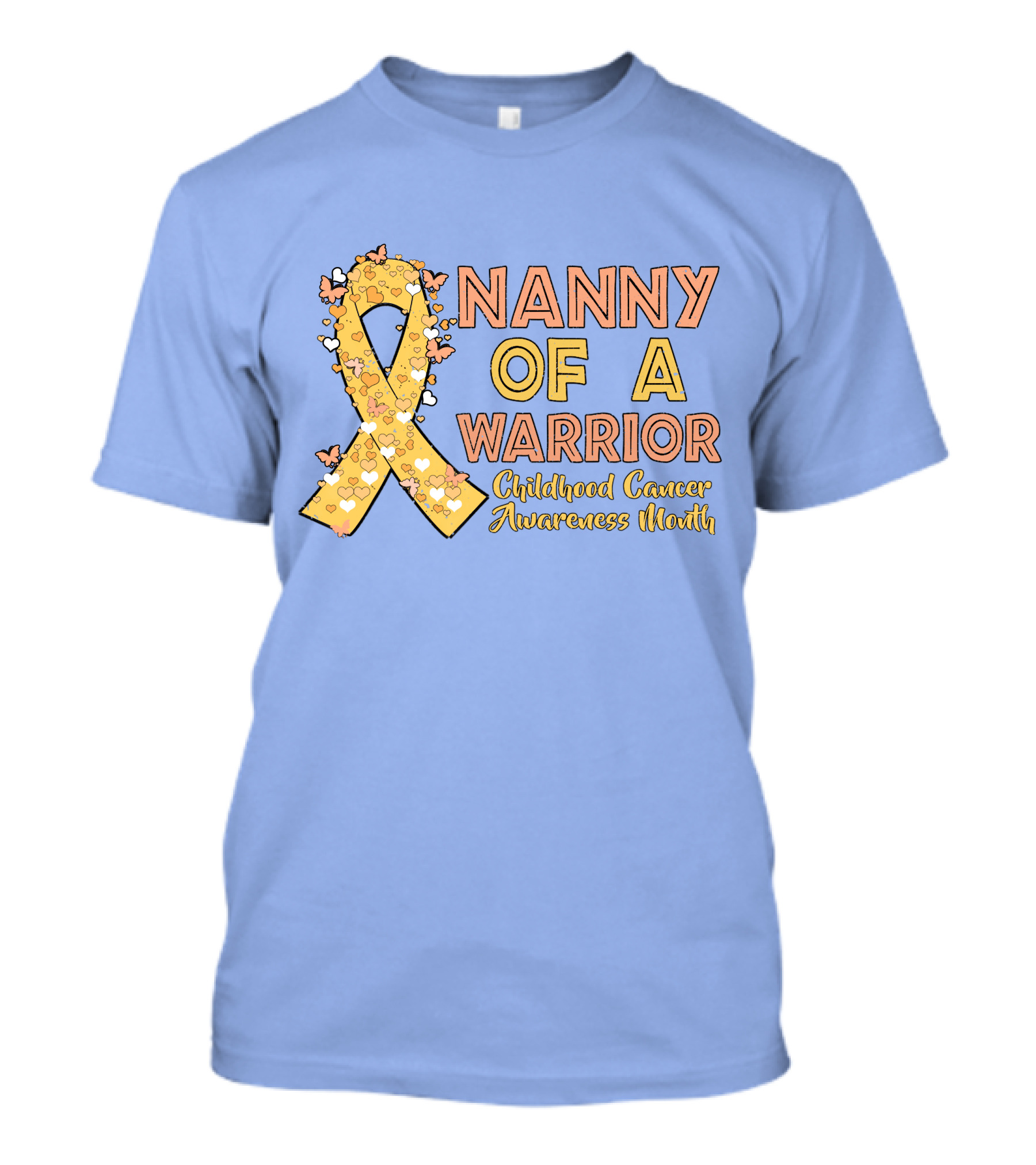 Nanny Of A Warrior Childhood Cancer Awareness Month T-Shirt