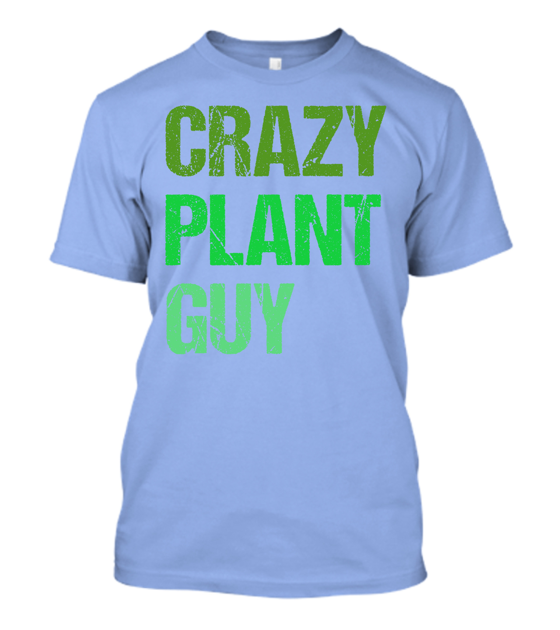 Mens Crazy Plant Guy Text T-Shirt