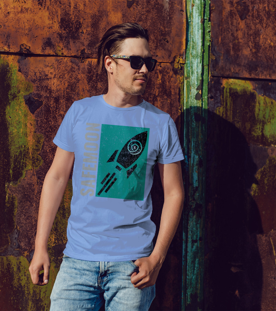 Safemoon Cryptocurrency Rocket T-Shirt