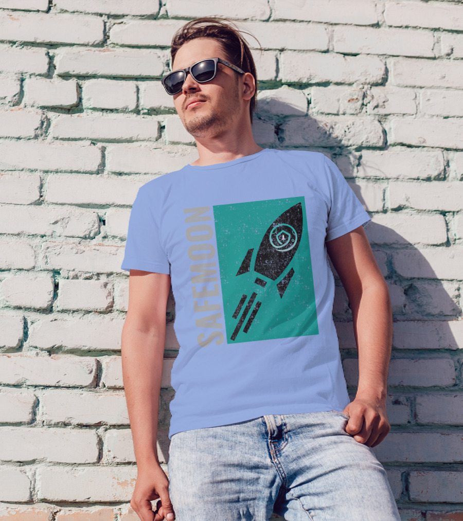 Safemoon Cryptocurrency Rocket T-Shirt