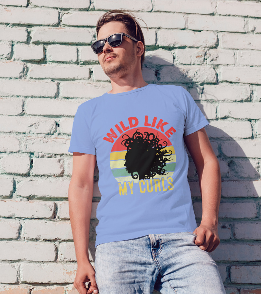 Wild Like My Curls Vintage Curly Haired T-Shirt