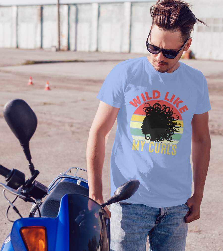 Wild Like My Curls Vintage Curly Haired T-Shirt